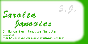 sarolta janovics business card